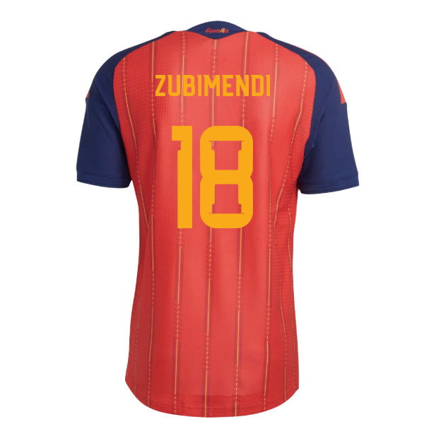 2026-2027 Spain Authentic Home Shirt (Zubimendi 18)-SoccerKits Hub | Buy Soccer Jerseys Online